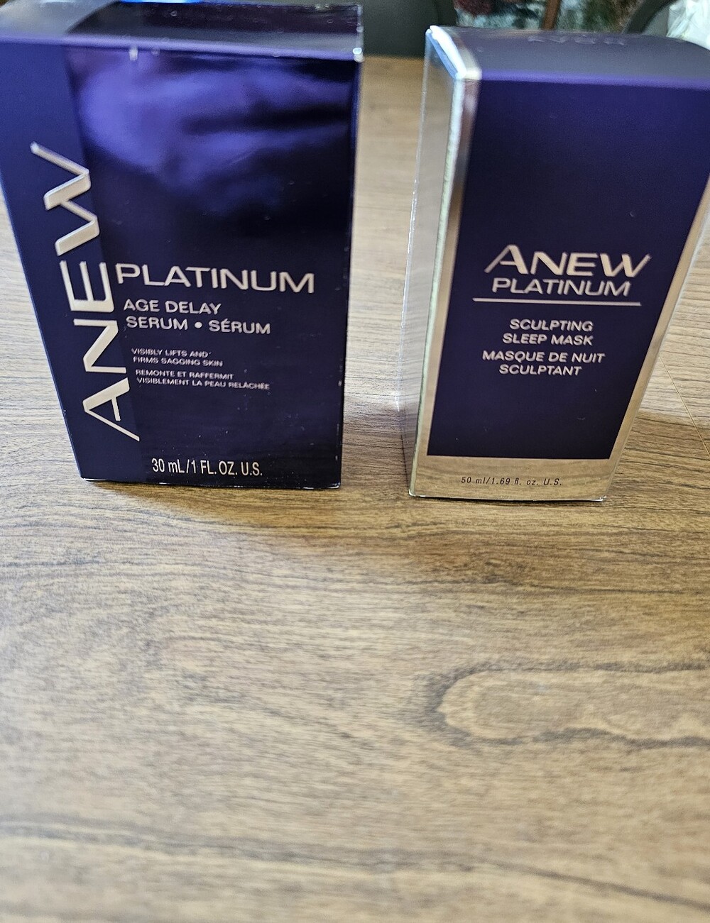 Avon Anew Platinum Purple & Silver Skincare Serum and Sleep Mask
